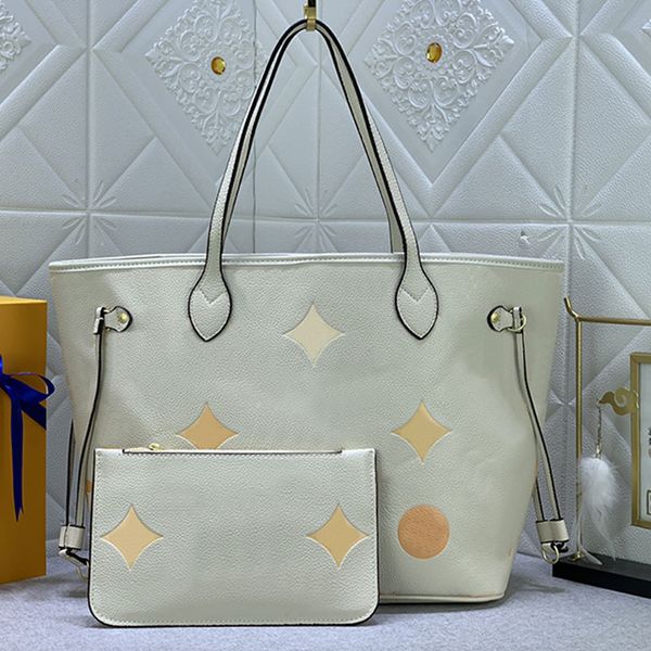 

shopping bag tote handbags purse women shoulder bags genuine leather removable zipper wallet large capacity pocket gradient letter
