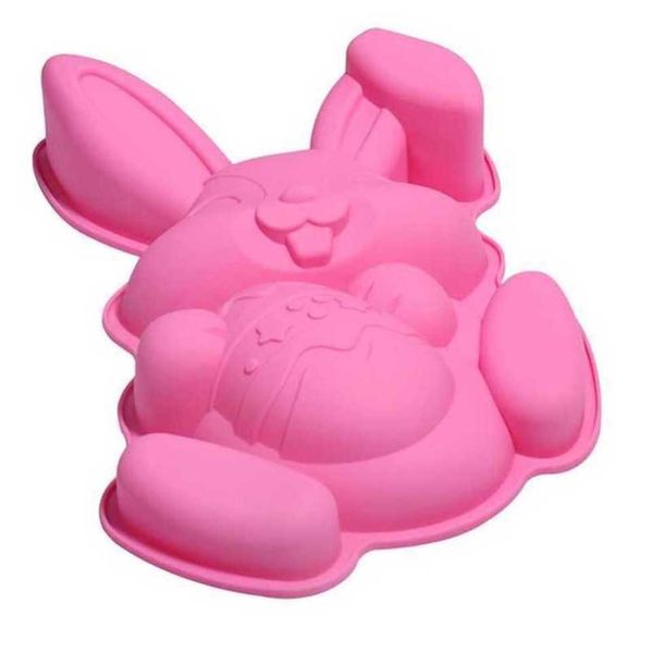 

30cm 12 inch big silicone gel rabbit easter bunny mold cartoon cake moulds rabbits shape silica bread pan egg shaped molds muffin cupcake ba