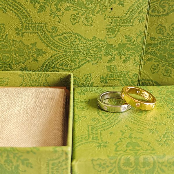 

letter diamond stones ring for couples lover rings silver plated jewelry supply