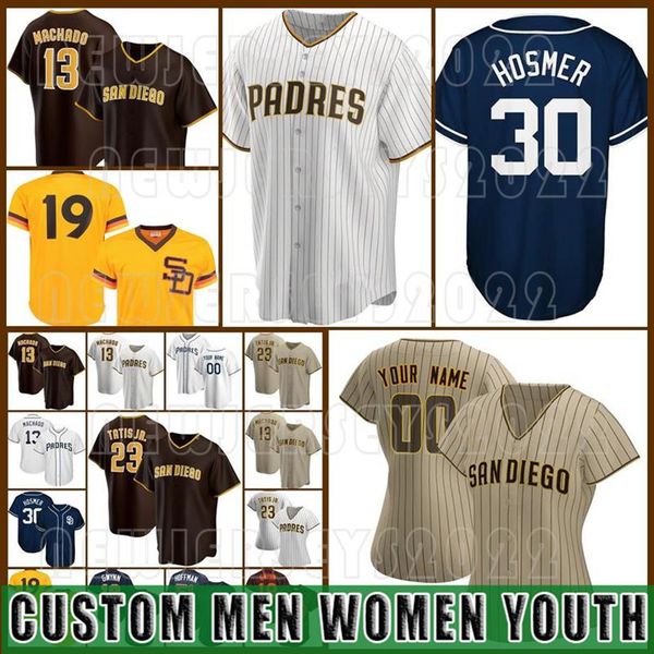 

custom 23 fernando tatis jr.jersey 13 manny machado san diego baseball 19 tony gwynn 51 trevor hoffman 11 yu darvish 30 eric hosme231m, Blue;black