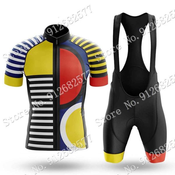 

mix-team cycling jersey set cartoon anime 2022 color clothing men's road bike shirt suit bib shorts mtb maillot culotte, Black;red