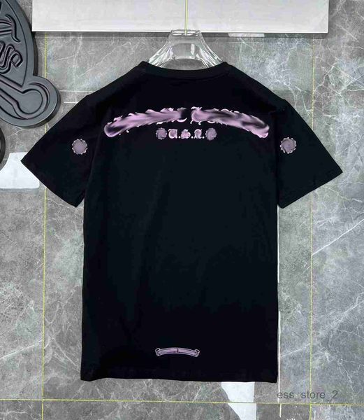 

mens classic fashion ch couple t shirt sanskrit letter t-shirt horseshoe cross pattern tshirts designers hip hop sweater woman summer ak9q, White;black