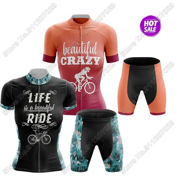 

beautiful crazy ride women cycling jersey set summer cycling clothing road bike suit mountain bicycle shirt bib shorts mtb, Black;red