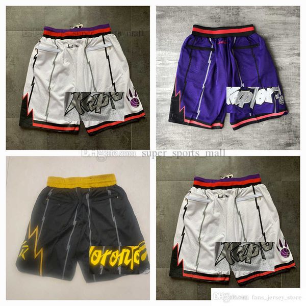 

basketball shorts siakam vanvleet team just don mitchell and ness with 4 pocket zipper sweatpants mesh stitched retro short sport pants s-2x, Black