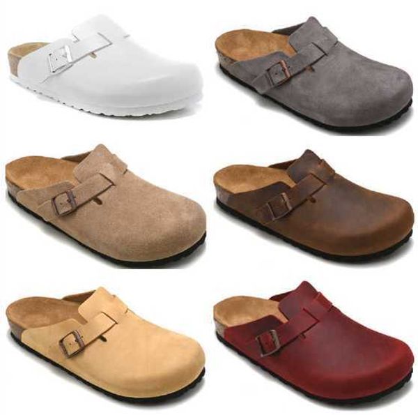

new arrival designer boston summer cork flat slippers fashion designs leather slippers favourite beach sandals casual shoes clogs for womenw, Black