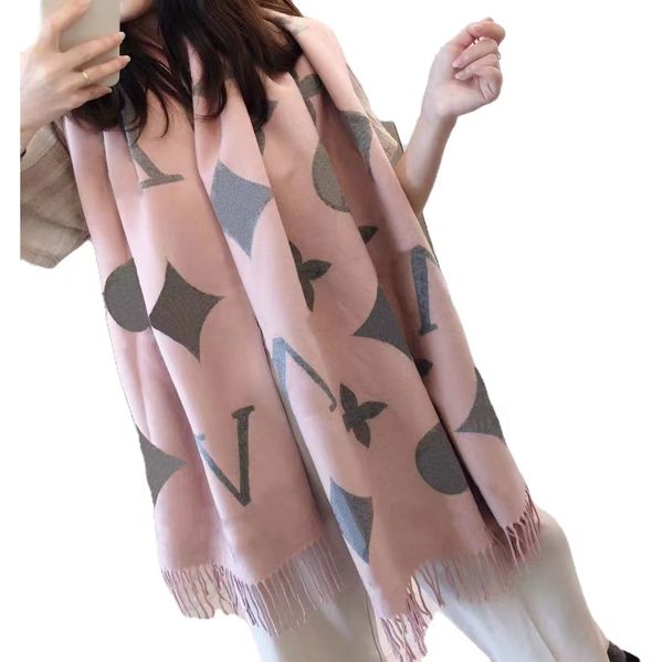 

Winter Cashmere Scarf New 2023 Style Thickened Shawl Western Fashion Burst Neck Everything Casual 57LF