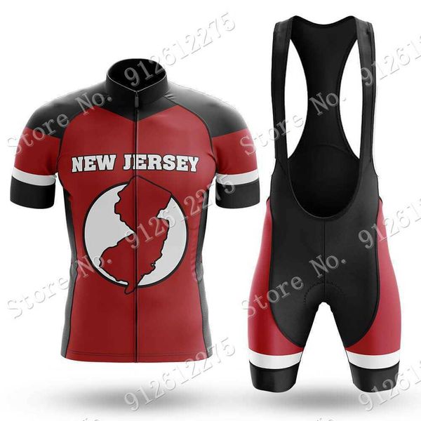 

new red 2021 cycling jersey set summer usa cycling clothing men bike shirts suit bib shorts mtb ropa ciclismo maillot, Black;red