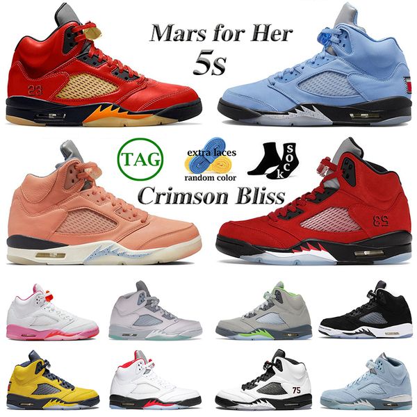 

jumpman 5s 5 mens basketball shoes mars for her unc crimson bliss aqua raging bull off noir racer blue concord fire red sail island green