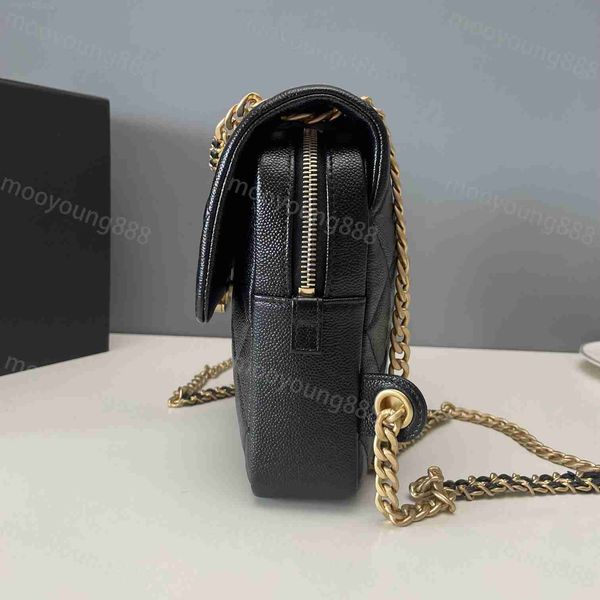 

tier quality designer women small backpack black caviar quilted flap bags classic luxury gold chain double shoulder bag real leather