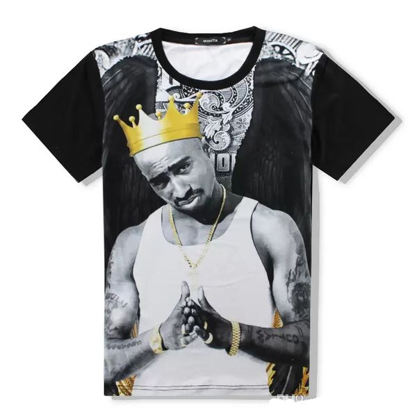 

2023 mens fashion 3d t shirt hip hop short sleeve rapstar s, White;black