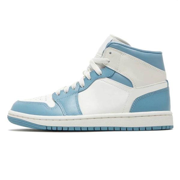 

new 1s high mid unc men women basketball shoes i 1 hyper royal university blue bred black silver toe dark mocha shadow denim obsidian sport