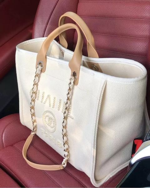 

women luxury handbags designer beach bag fashion knitting purse shoulder large tote with chain canvas shopping bag3