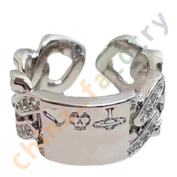 

men's skull ring titanium steel women's designer saturn ring classic fashion jewelry does not fading, Silver