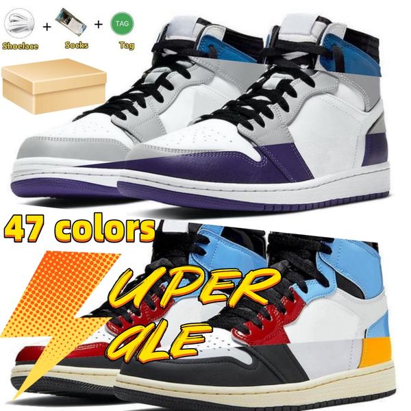 

1 jumpman basketball shoes women mens 1s university blue trainers sneakers trophy room chicago high og hyper royal barely orange digital