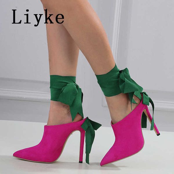 

plus size 35-42 stiletto heels women cozy solid pointed toe ankle cross lace up pumps sandals female shoes 0129, Black