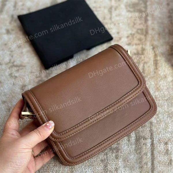 

classic women's crossbody bag solferino small brown square bag brand flaps famous metal letter logo single shoulder bag tofu bag l lett