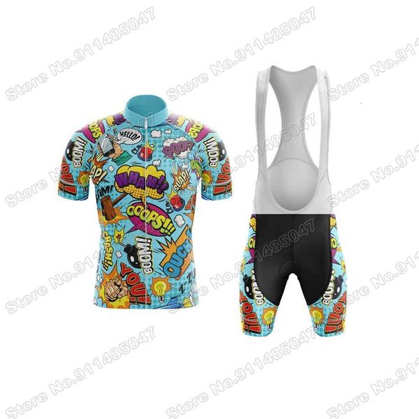 

2021 explosive comics men's cycling jersey set summer bicycle clothing road bike shirts suit bicycle bib shorts mtb wear maillot, Black;red