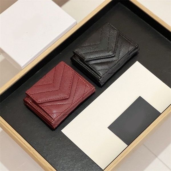 

luxury designer wallet embossing envelope coin purse woman black wallet quilted card small leather letters pillow zippy fashion classic flap, Red;black