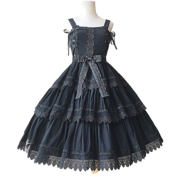 

casual dresses sweet layered lolita jsk classic party by infanta 230130, Black;gray
