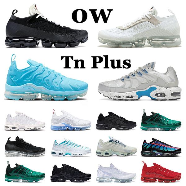 

designer tn plus men women running shoes tns tennis ball terrascape white pure platinum blue black anthracite fly knit flynit sneakers train