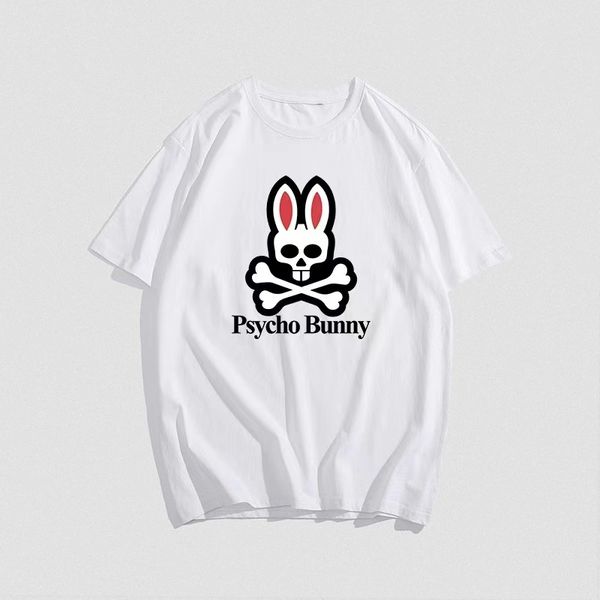 

t shirts mens designers cotton tees man casual chest printing letter shirt psycho bunny luxurys clothing street shorts sleeve clothes desig, White;black