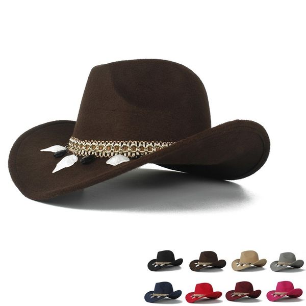 

wide brim hats bucket hats women wool hollow western cowboy hat lady tasseloutblack cowgirl sombrero hombre jazz cap 230130, Blue;gray