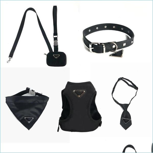 

dog collars leashes designer collar set pu leather soft air mesh adjustable pet harnesses pets bandand for small medium dogs cat f otb5x
