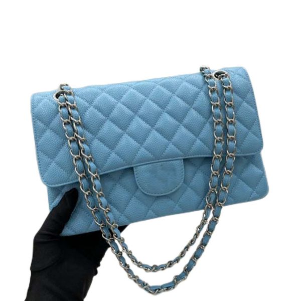 

fashion luxurys designer bags metal chain gold silver genuine leather bag flip cover diagonal crossbody handbag classic solid colors come in