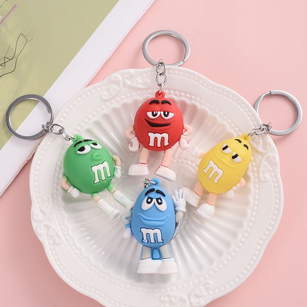 

net celebrity cartoon keychain figure couple style keychain men's and women's accessories bag pendant, Silver