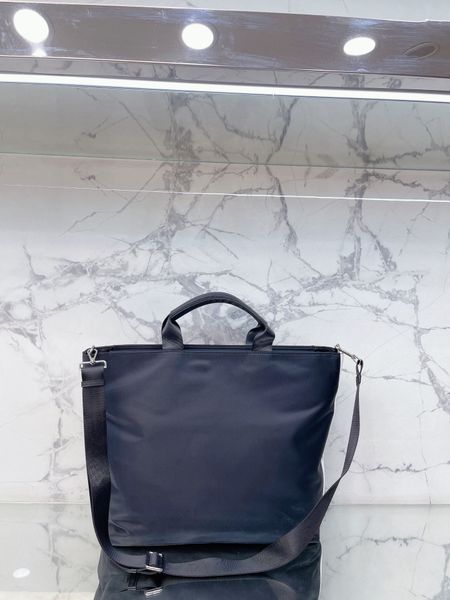 

black zipper tote bag co-branded brand designer bag women large capacity handbag shopping bag nylon crossbody bag luxury single shoulder bag