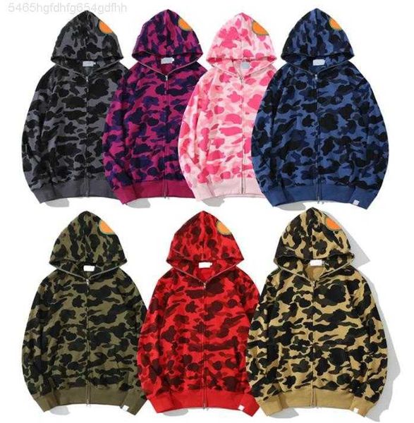 

nf2o 2023 mens hoodie full zip up shark hoodies for woman designer camouflage jacket hoody hooded sweatshirt man womens warm long sleeve tec, Black
