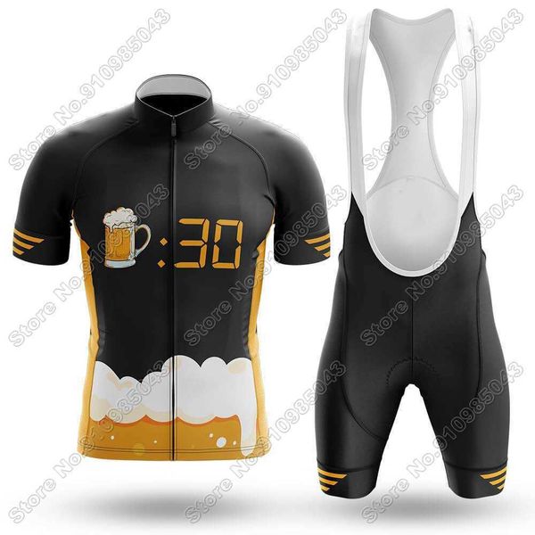 

beer thirty - men's cycling jersey set cycling clothing men road bike suit mountain bicycle shirt bib shorts mtb, Black;red