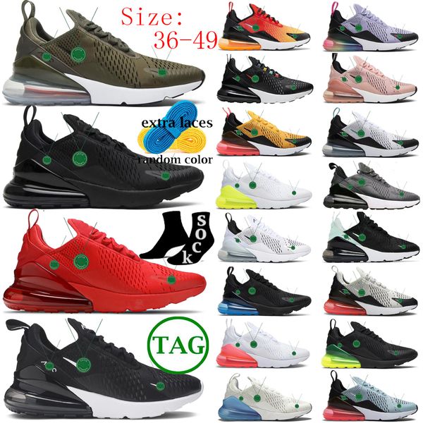 

sports 270 running shoes triple black white university red barely rose new quality platinum volt 27c 270s men women tennis trainers sneakers