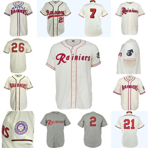 

seattle rainiers baseball jerseys 1939 1941 1951 1953 1957 1961 home jersey custom men women youth any name and number double stit305h, Blue;black