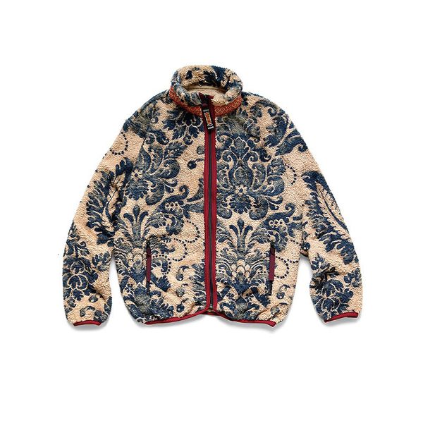 

men's jackets retro patterned lamb kapital wool fleece zipper and women's for men wome 230130, Black;brown