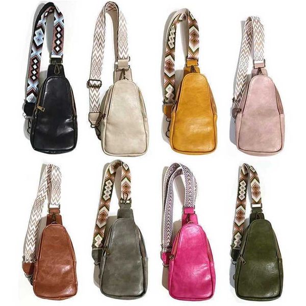 

2023 spring chest bags pure color leopard handbags backpacker womens girls chest pack pu leather sunflower messenger shoulder belt waist bag, Black