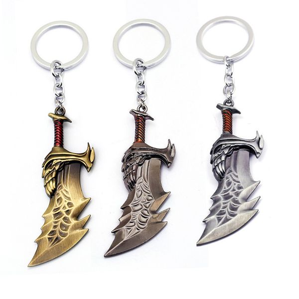 

gaming ornament god of war necklace kratos upgraded version chain blade chaos blade keychain, Silver