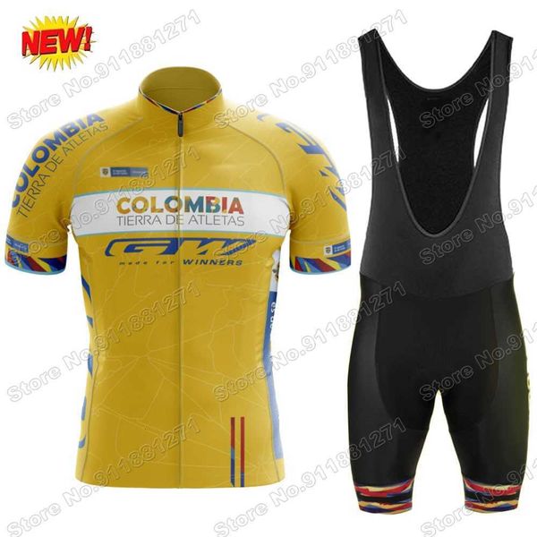 

suit colombia team 2021 men cycling jersey set summer clothing road bike shirts suit bicycle bib shorts mtb wear maillot ropa, Black;red
