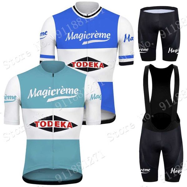 

2021 magicreme cycling jersey short sleeve set retro belgian pro team cycling clothing road bike suit mtb maillot fietskleding, Black;red