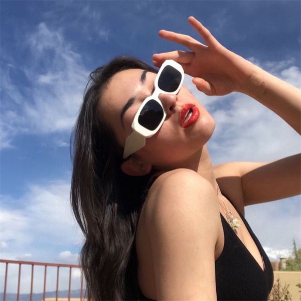 

sunglasses fashion metal frame eyeglasses oversize women designer spr17w glasses polarized luxury lady glasses with packing, White;black