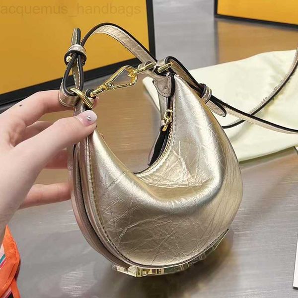 

fendies bag designer women nano graphy hobo wristlet clutch bag italy roma luxury mini half moon crossbody handbags lady houndstooth leather