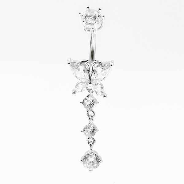 

nose rings studs 925 sterling silver belly button ring heart cubic zircon navel belly piercing jewelry 230130