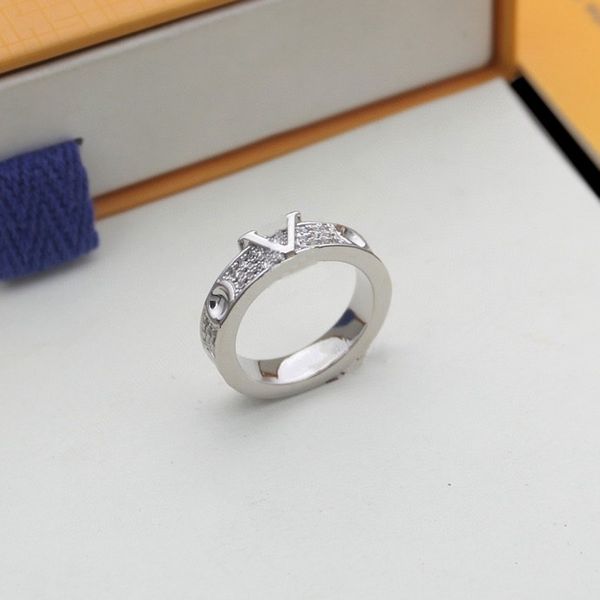 

with box love ring womens couple rings mens fashion neutral carved enamel three colors jewelry accessories first choice for gatherings, Silver