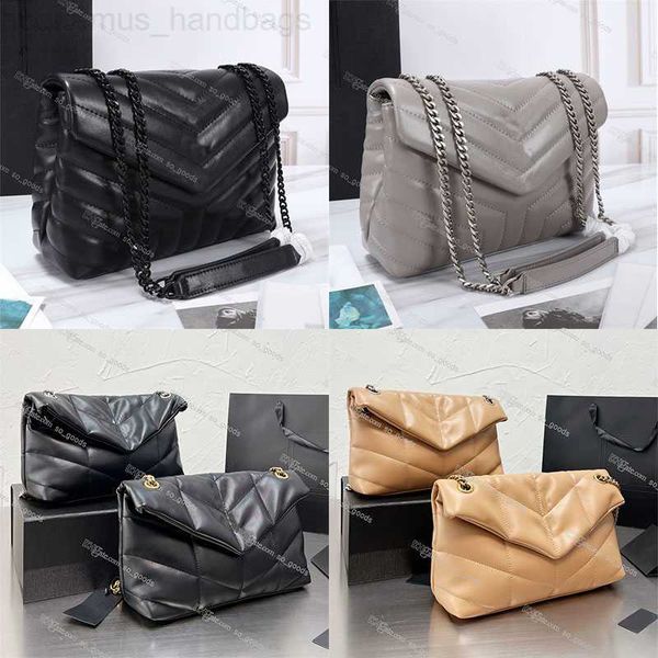 

yysls handbags designer loulou and loulou puffer leather bag women large chain shoulder matelasse toy small medium luxury fashion black beig