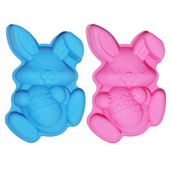 

30pcs/dhl 12 inch easter eggs bunny mold silicone gel rabbit fondant cookies molds eater rabbit 3d cake stamp cutter sugarcrafts decoration