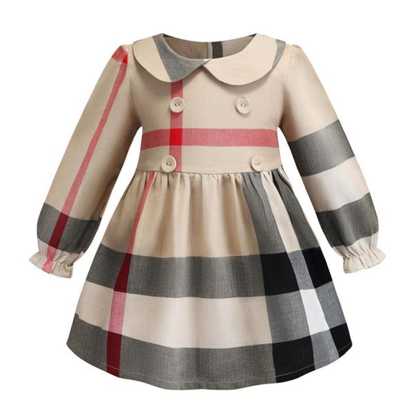

american girl cotton dress baby girls dress kids lapel college wind bowknot short sleeve pleated polo shirt skirt children casual 332i, Red;yellow