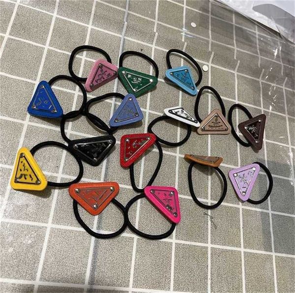 

traingle plastic with letters fashion hair rope ponytail holder circles designer fashion luxury elastic hair ties band rope bracelets with m, Slivery;white