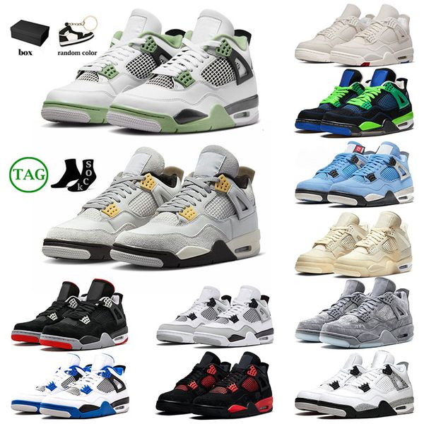 

2023 jumpman red thunder 4 4s basketball shoes university blue mens pn dust fire red military black canvas cat sail white oreo neon infrared