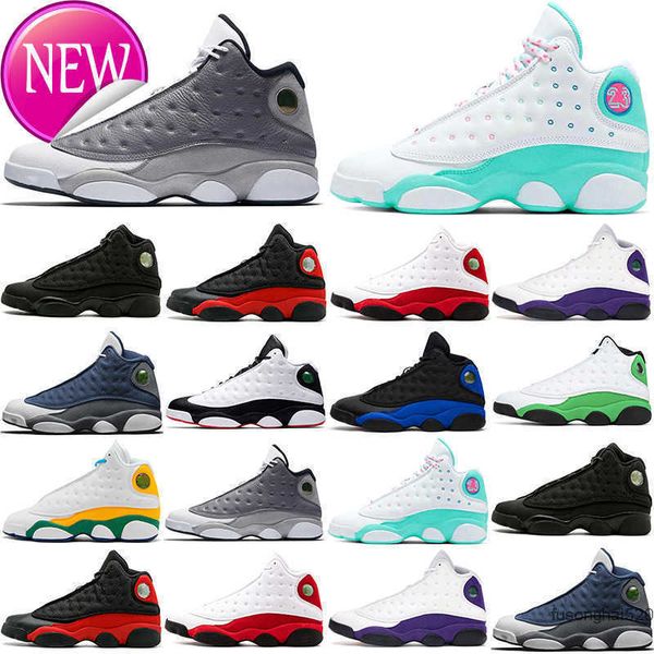 

2022 jumpman 13s basketball shoes 13 men black cat bred chicago court purple flint he got game hyper royal playground atmosphere grey jordon