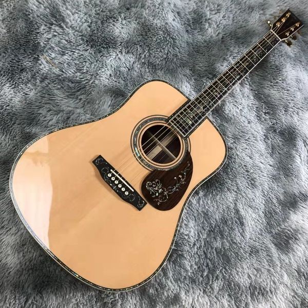 

41 "whole abalone shell mosaic black finger d45 series acoustic acoustic guitar
